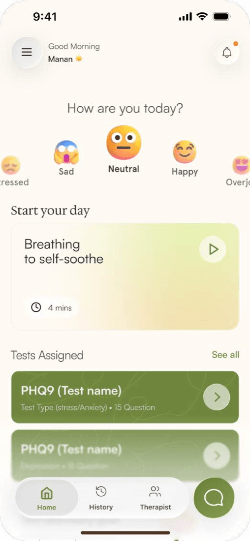 App screen showing a year of habit tracking